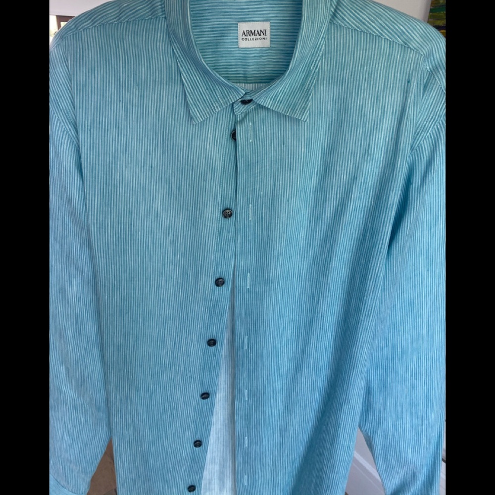 Armani Collezioni men's linen shirt like new
